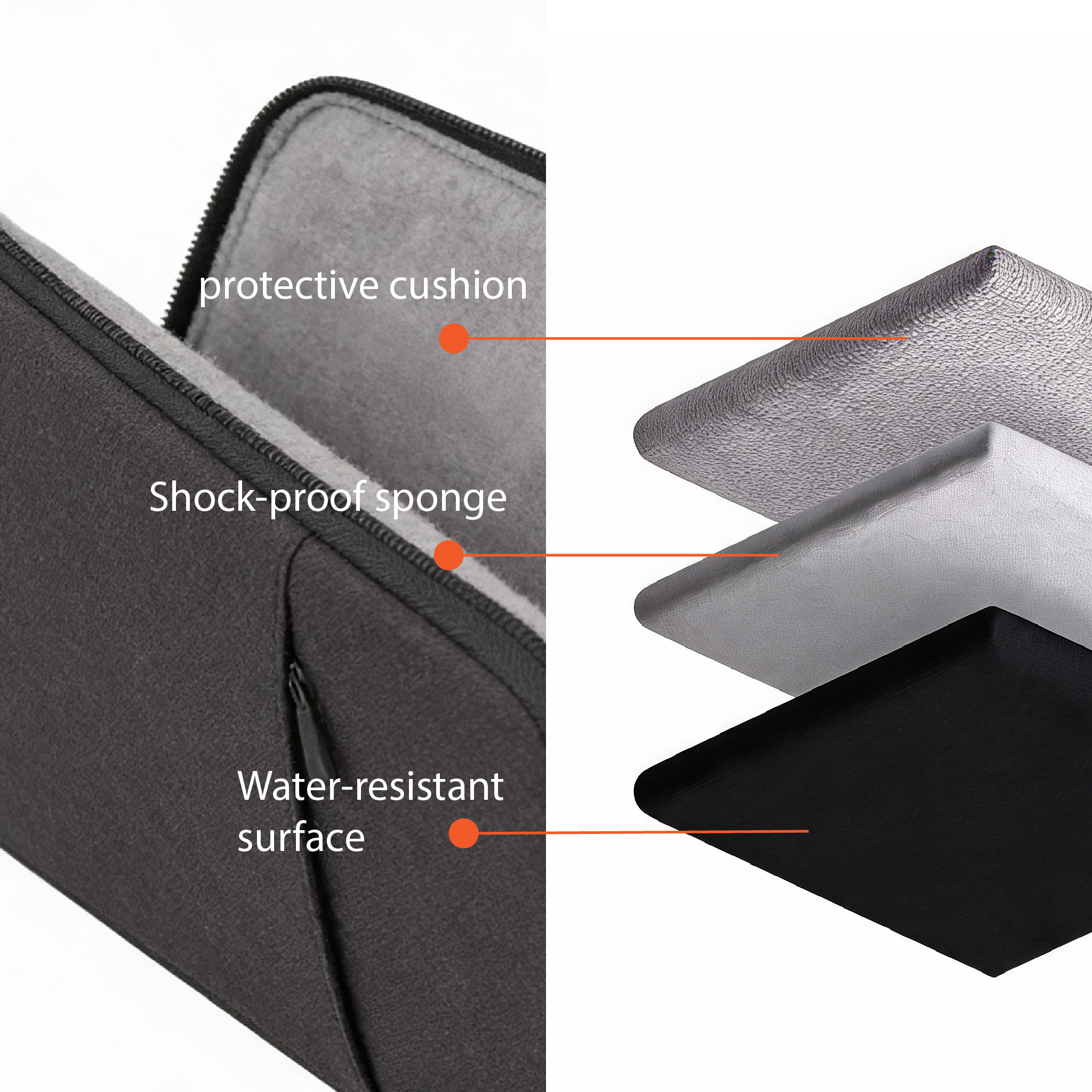 Laptop case with zipper pocket - Image 4