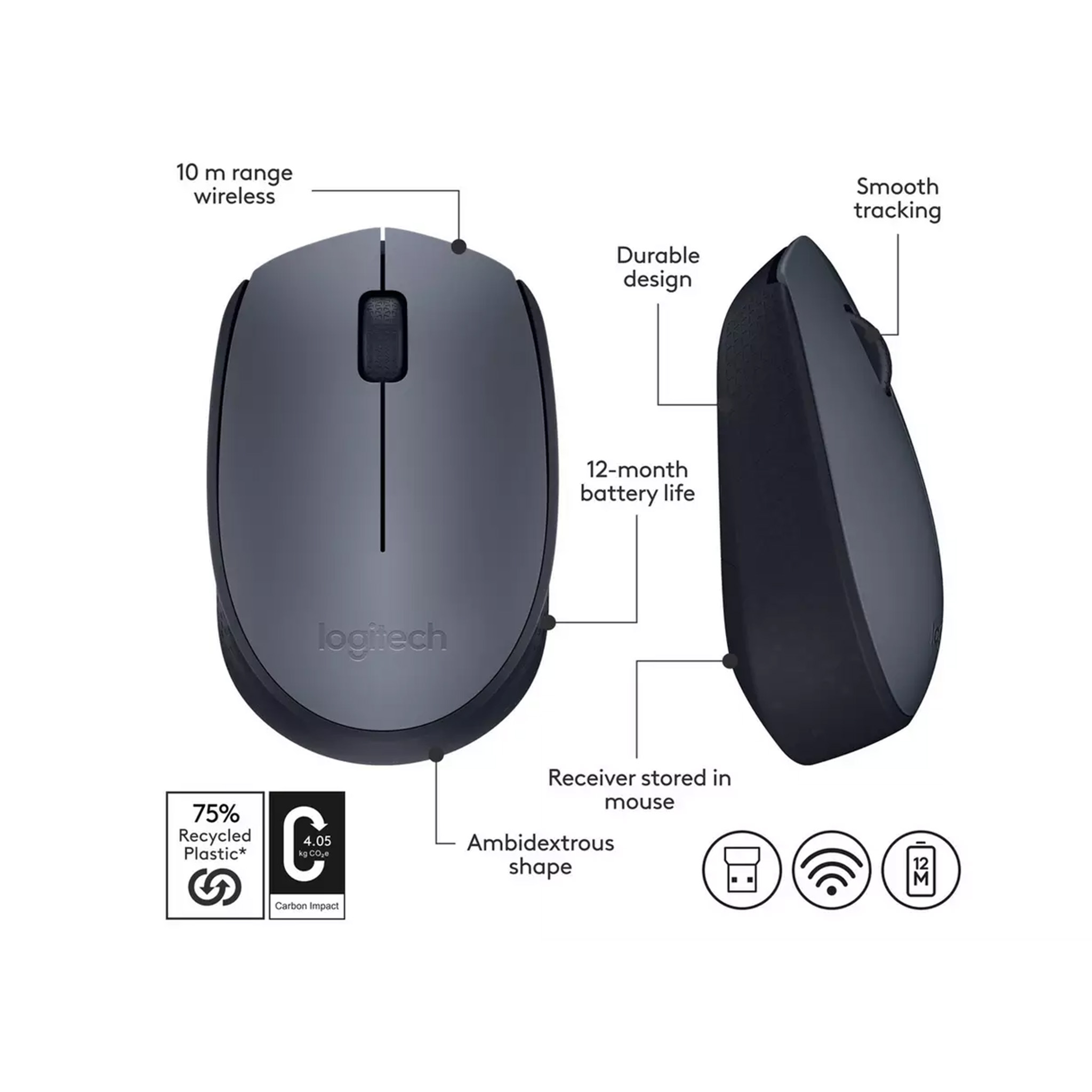 Wireless Black Mouse - Image 2